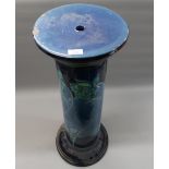 Early to mid 20th Century blue glazed pottery jardiniere stand