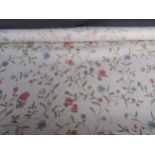 Quantity of Laura Ashley floral pattern fabric 140cms wide x 10m long