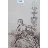 William Russell Flint, Limited Edition 156 of 850 monochrome print of Madame du Barry, Chelsea Green