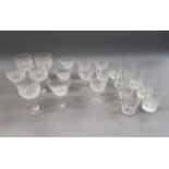 Quantity of Thomas Webb cut glass drinking glasses and other glassware