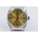 Rolex Oyster Precision mid size wristwatch, the gilt dial with baton numerals and sweep seconds