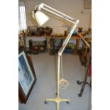 Late 20th Century cream painted Anglepoise floor standing lamp on casters