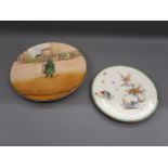 Royal Doulton Seriesware charger of Tony Weller and a decorative Royal Worcester Old Bow pattern