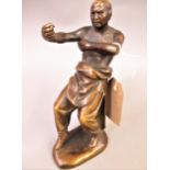 19th / 20th Century bronze figure of an athlete