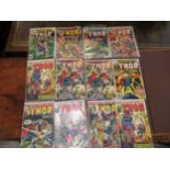 Group of twelve various Marvel Mighty Thor comics 300, 265, 228x2, 219,213 - Fine condition 229,