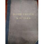 19th Century Folio volume, ' Dover Castle ' together with a Universal Atlas with part leather