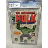 Marvel ' The Incredible Hulk ' 116 comic, graded 7.5 CGC