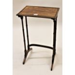 19th Century rectangular mahogany, rosewood and inlaid occasional table (from a nest of tables),