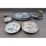 Chinese blue and white warming dish together with a quantity of various other Chinese porcelain (all