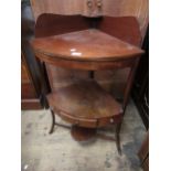 George III mahogany two tier corner washstand