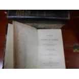 Two volumes, ' History of the County of Surrey ' by Allen, 1830, later re-bound in marbled boards