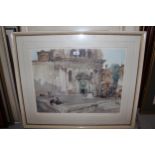 Sir William Russell Flint, signed colour print ' Campo San Trevaso ', 17.75ins x 24ins