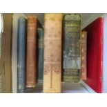 Small box containing a quantity of various 19th Century books including ' The Wisdom of Ages ',