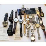 Quantity of various modern gentleman's quartz wristwatches