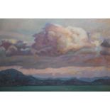 Late 20th Century Spanish school oil on canvas, coastal landscape at sunset, signed Demuelz, 24ins x