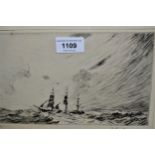 Arthur Briscoe, signed etching ' The Roaring Forties ', numbered 56 of 75, 5.25ins x 9ins