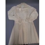 Early 20th Century ladies cream silk dress 114cm long 38cm waist No provenance Some staining