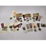 Six various unnamed World War II medal groups comprising: 39 / 45 medals, Defence medals and various