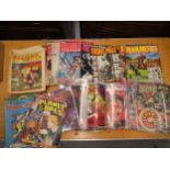 Box containing a quantity of various late 20th Century comics including Eagle, Sherlock Holmes,