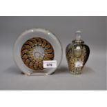 Tom Philabaum (USA), glass paperweight and perfume bottle, both signed and dated 2007, each 5.5ins