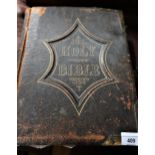 Large 19th Century leather bound family Bible