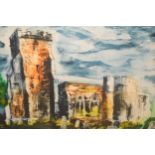 John Piper, artist signed Limited Edition etching and aquatint, Ivy Church, Romney Marsh 1983,