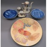 Noritake part coffee service together with six Royal Copenhagen Christmas plates and a 13.5in