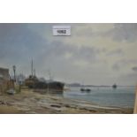 Ashton Cannell, watercolour, estuary scene at low tide, signed, 9.25ins x 13.75ins approximately,