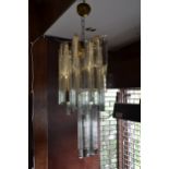 Mid 20th Century Venini Cascade ceiling light fitting, circa 1960's, comprising twenty four 11in