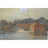 Gregory Robinson, watercolour ' Hamble near Southampton ', 10.75ins x 14.75ins approximately, gilt