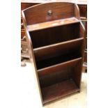 1920's Mahogany magazine rack together with an oak three tier cake stand and a pair of beechwood