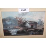 Late 19th / early 20th Century Chinese school, pair of small framed mixed media paintings of a