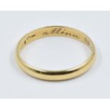 14ct Yellow gold wedding band, 4.5g