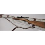 B.S.A. Air rifle with associated telescopic sight and soft case