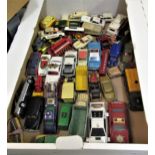 Quantity of playworn Dinky and Corgi model cars