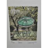 David Suff, pair of artist signed Limited Edition coloured etchings, garden scenes entitled '