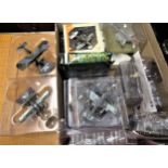 Box containing a collection of various model aircraft, including Easy model etc.
