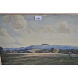 Edwin Harris, watercolour, ' Summer Day, Chanctonbury ', signed, 13.5ins x 21ins approximately,