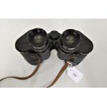 Pair of World War II German Dienstglas 7 x 50 binoculars, inscribed B.E.H.