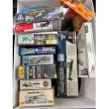 Fourteen various boxed plastic model kits including Airfix, Frog and Revell