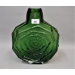 Large unusual Whitefriars meadow green ' Banjo ' vase, with original paper label, model No.9081,
