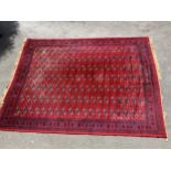 Machine woven Turkoman design carpet, 142ins x 108ins