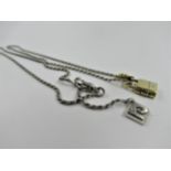 Pierre Cardin silver (925 mark) chain with gold plated locket form pendant in original box