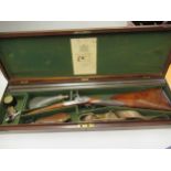 Westley Richards, good quality 19th Century double barrel percussion sporting gun with 30in Damascus