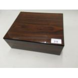 Good quality modern black walnut humidor cigar box