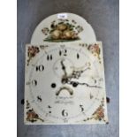 Two George III eight day painted dial longcase clock movements by Vibert of Penzance and Heafield of