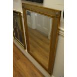 Reproduction rectangular gilt framed wall mirror with bevelled plate, 43ins high x 31ins wide