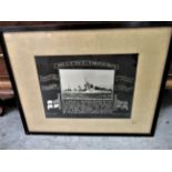 Framed commemorative photograph of HMS Grafton - Torpedoed at Dunkirk 28th May 1940