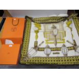 Hermes silk scarf in original box In good condition, no stains