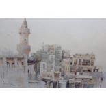 David Howell, watercolour, Middle Eastern city scene, signed and indistinctly dated, 12ins x 15.5ins